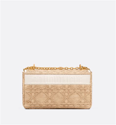 dior beauty raffia pouch|Dior caro cannage bag.